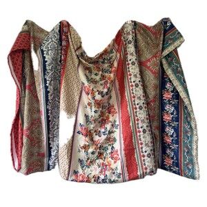 Unbranded Twin Floral Bohemian Mix Media Zipper Duvet Cover One Size